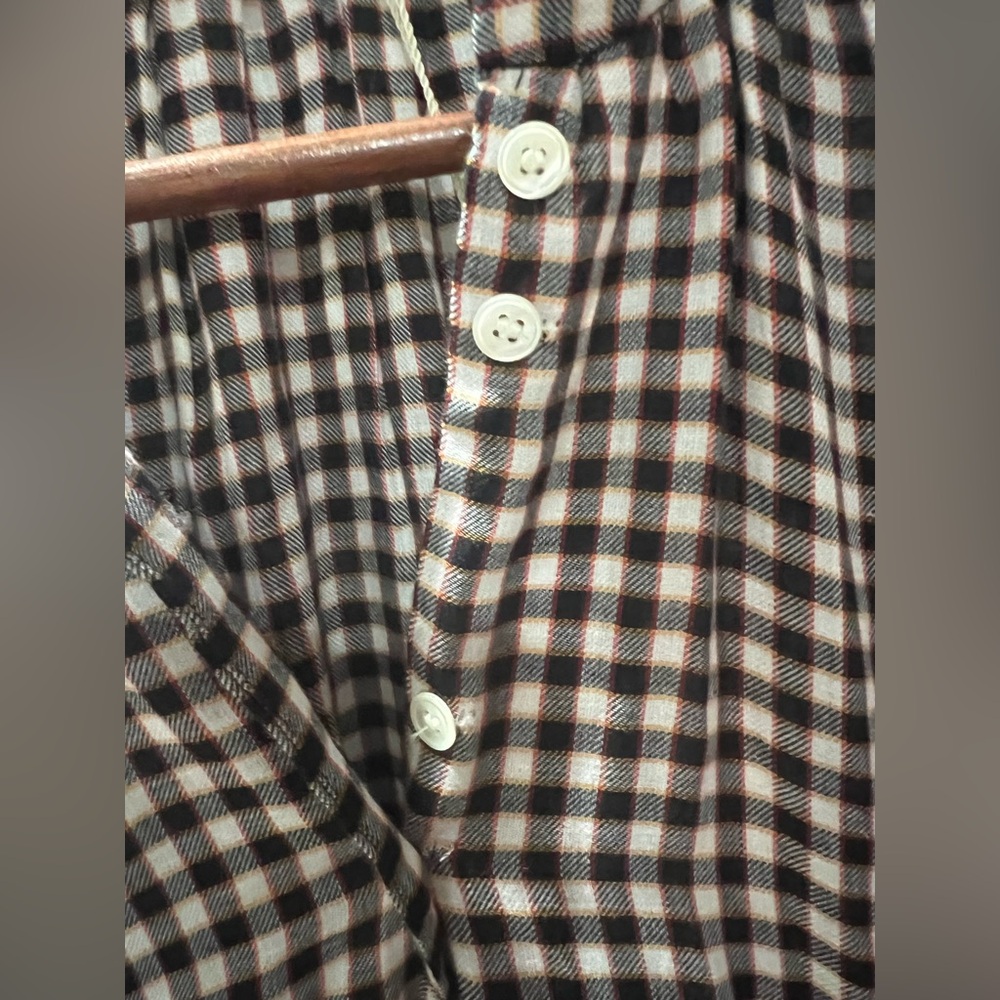 DOEN Delphine Plaid Madeleine Dress NWT XS Prarie style - Picture 7 of 11